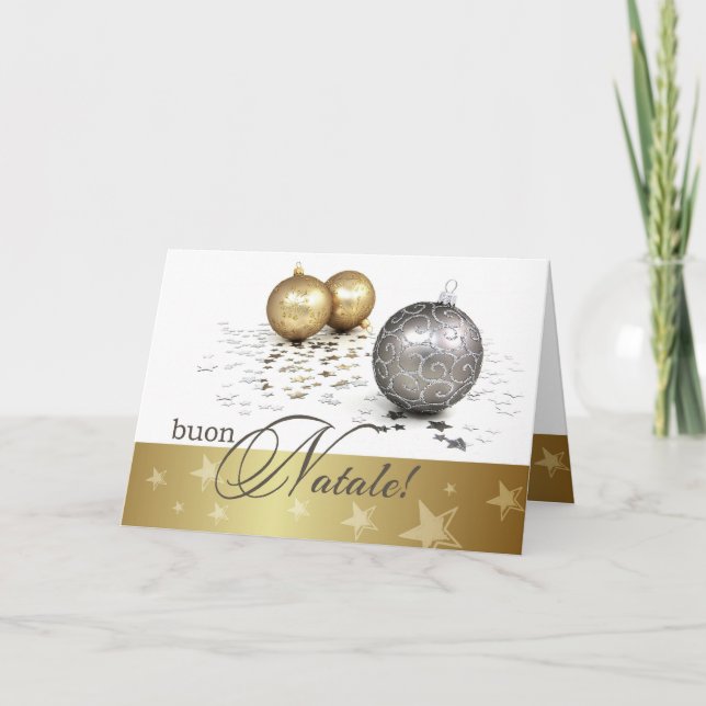 Buon Natale. Cartão de Natal em italiano (Frente)