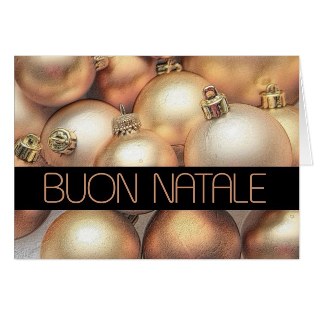 Buon Natale - Cartão de Natal Italiano (Frente Horizontal)