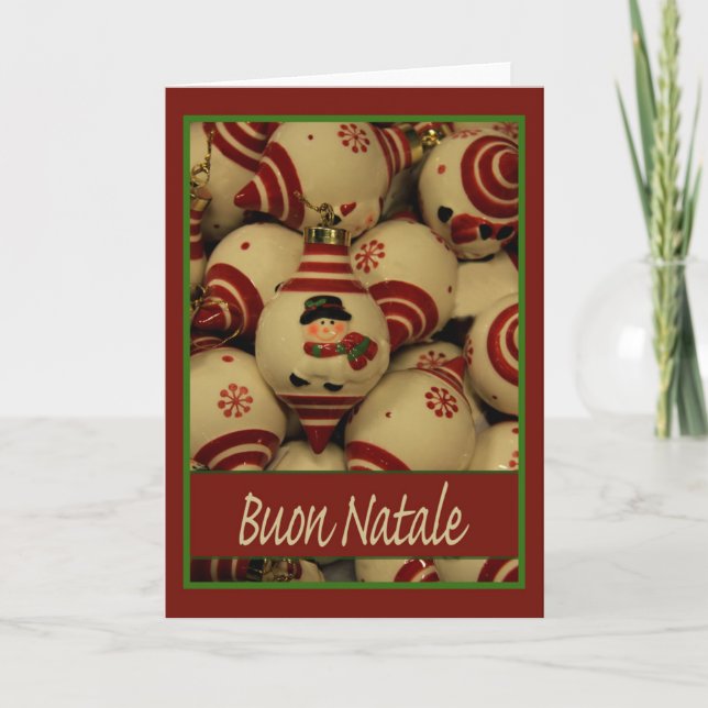 Buon Natale Cartão de Natal Italiano (Frente)
