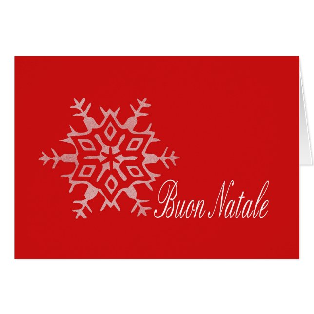 Buon Natale Cartão de Natal Italiano (Frente Horizontal)