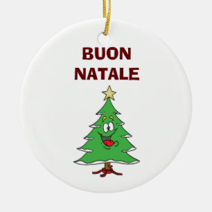 "BUON NATALE" LAUGHTING ORNAMENTO DE ÁRVORES DE NA