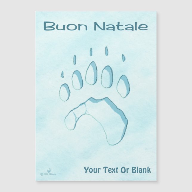 Buon Natale - Polar Bear Paw Print (Frente)