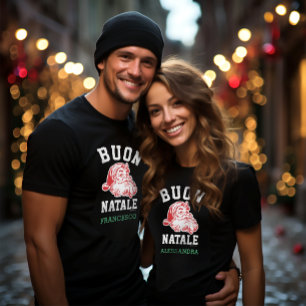 Buon Natale Vintage Papais noeis T-Shirt