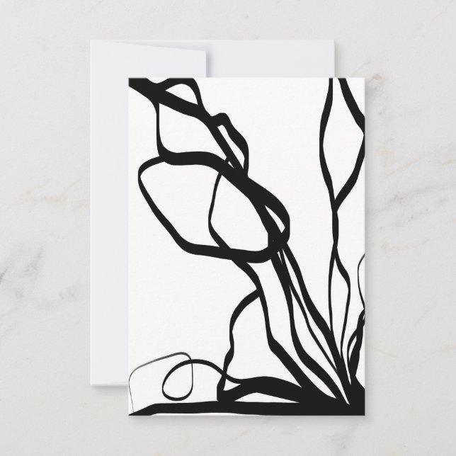 Buquê Blanc: Abstrato branco e preto (Frente)