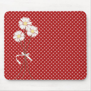 Buquê branco de margarida no mouse Pad do Bolinha