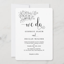 Buquê Branco Fazemos Convite Para Casamento De Cal