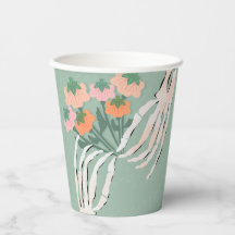 Buquê de Abóbora Esqueleto Halloween  