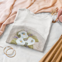 Buquê de aquarela de cristais brancos T-Shirt