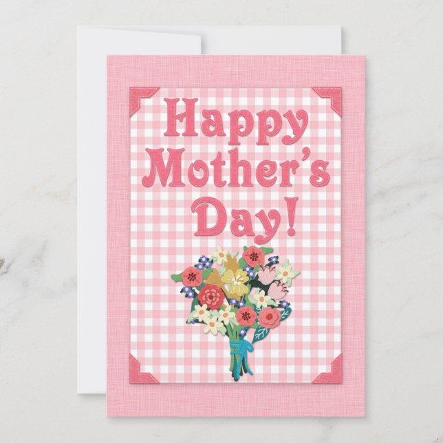 Buquê de estilo feltro por Dia de as mães feliz (Frente)