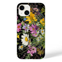 buquê de flor silvestre de aquarela sobre fundo pr