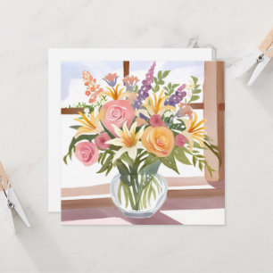 Buquê de Flores da Primavera   Cartão Floral Bonit