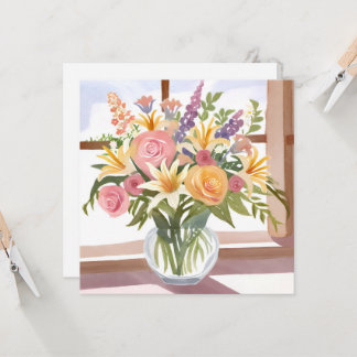 Buquê de Flores da Primavera | Cartão Floral Bonit