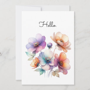 Buquê de Flores de Aquarela Personalizáveis