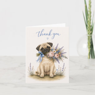 Buquê de Flores Pug Agradecimento