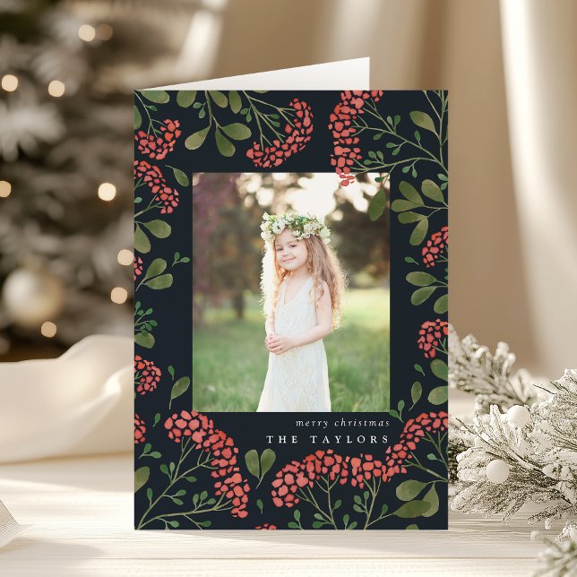 Buquê de inverno | Cartão de Feriado Dobrado (Criador carregado)