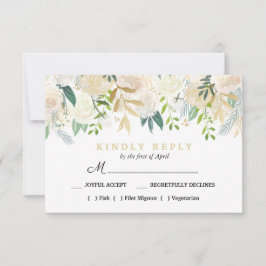 Buquê de Ivory Floral Meal Choice RSVP Mint