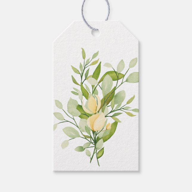 Buquê De Jardim Com Etiqueta De Presente De Folhag (Frente)