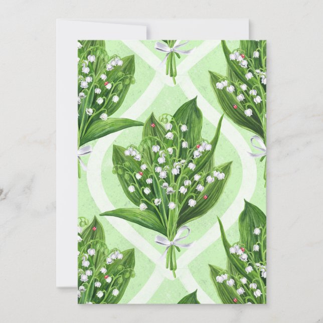 Buquê de lilly das flores do vale em verde (Frente)