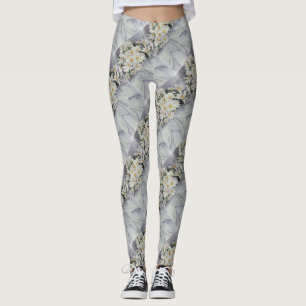 BUQUÊ DE MARGARIDAS BRANCAS   LEGGINGS FLORAIS