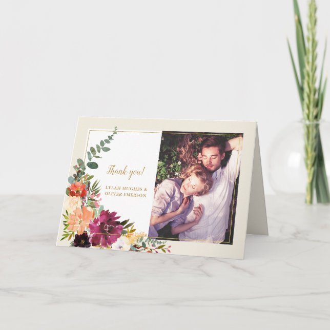 Buquê de outono selvagem | Cartões de agradeciment (Frente)