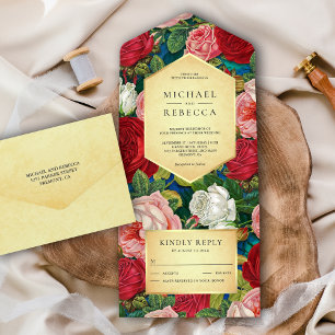 Buquê de Rosas Vermelhas Românticas Vintage Rústic