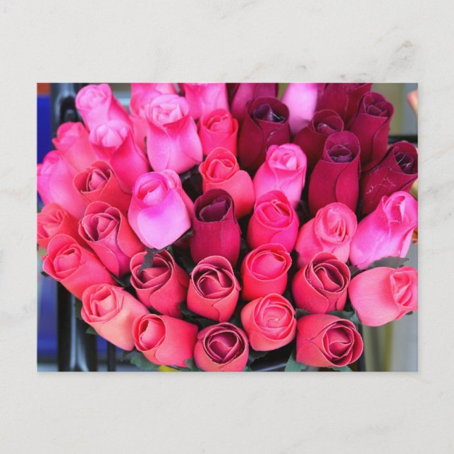 buquê do cartão postal dos rosas (Frente)