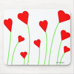 Buquê dos corações Mousepad