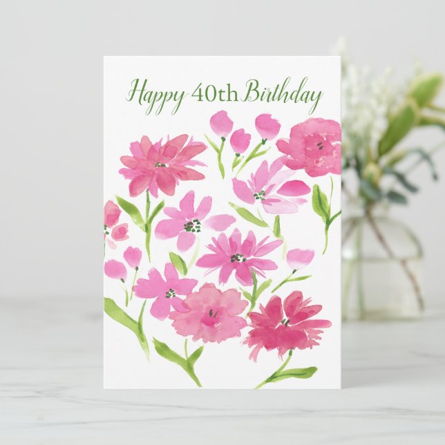 Buquê Floral bonito Cor de Água Rosa (Em pé/Frente)