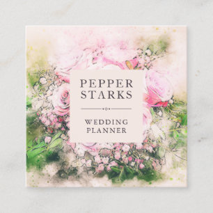 Buquê Floral Elegante Cartão de visita