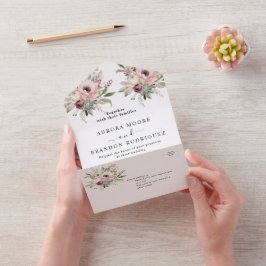 buquê floral em aquarela rústica