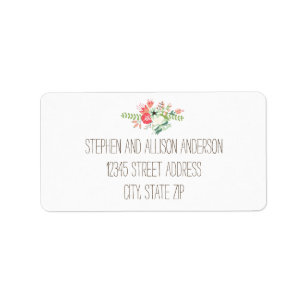 Buquê Floral - Etiquetas de Endereço