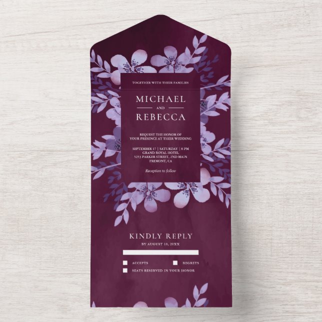 Buquê Floral Roxo empoeirado Rústico para Casament (Interno)