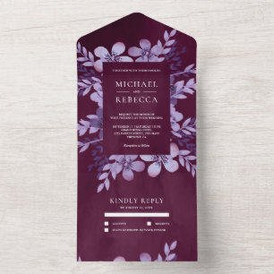 Buquê Floral Roxo empoeirado Rústico para Casament