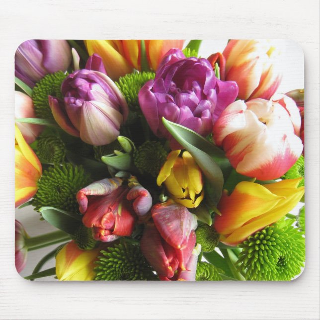 Buquê Primavera de luxo Tulips Mousepad (Frente)