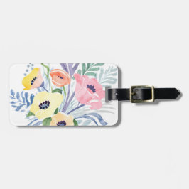 Buquê primavera | Etiqueta de Bagagem de Texto Per