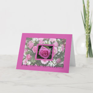 Buquê rosa com cartão Dia de as mães espanhol