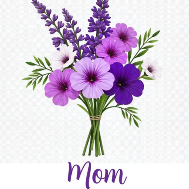 Buquê roxo (The flower displays a different shade of purple, creating a vibrant flower arrangement!)