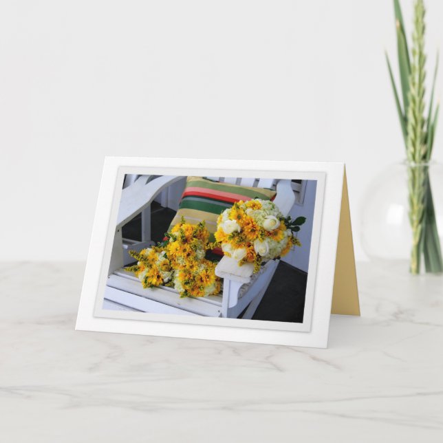 Buquês de casamento no Cartão de Saudação da Cadei (Frente)