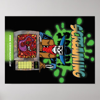 BURACA! Poster de Logotipo de micro-ondas do Deadw