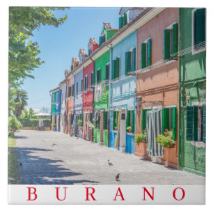 Burano casas coloridas veem azulejo cerâmico