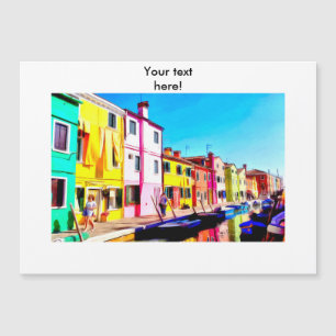 Burano, pintura aquosa de Veneza