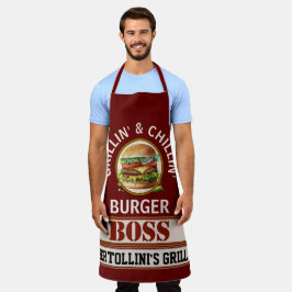 Burger Boss All-Over Impressão Apron