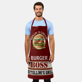 Burger Boss All-Over Impressão Apron