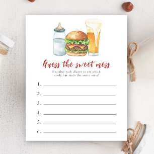 Burger Cerveja chá de fraldas adivinha o jogo da b