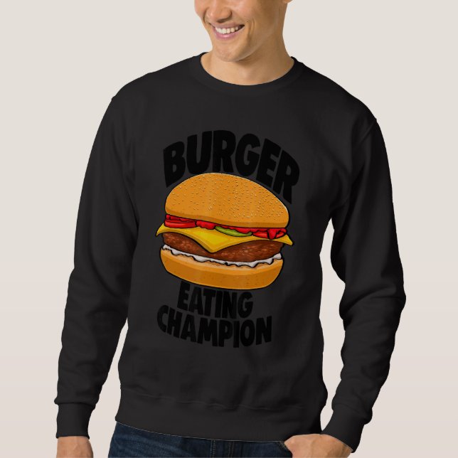 Burger Comendo Campeão Burger Camisetas Mulheres F (Frente)