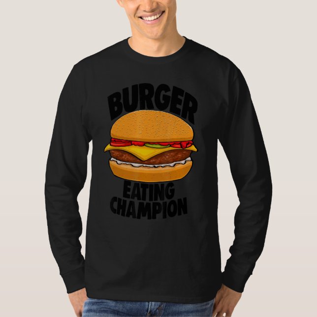 Burger Comendo Campeão Burger Camisetas Mulheres F (Frente)