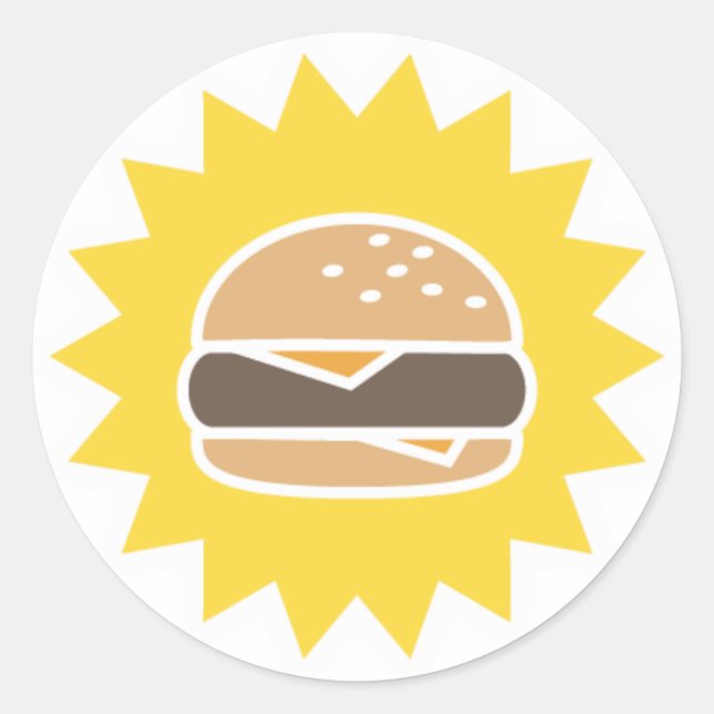 Burger Retro | Autocolantes (Frente)