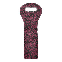 BURGUNDY BLACK ORNAMENTADO FLOURISH SWIRLS