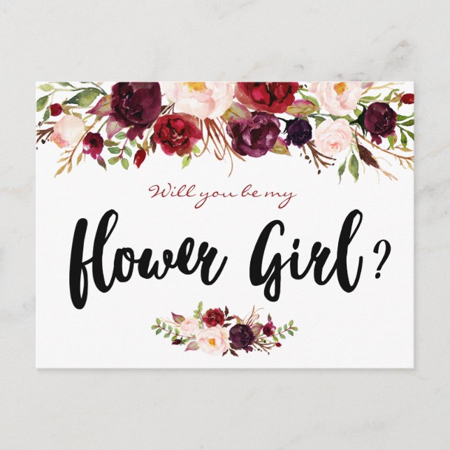 Burgundy bloqueará você será meu cartão de Flor Gi (Frente)