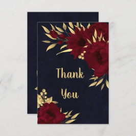 Burgundy Chic e cartões de agradecimentos de marin